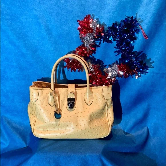 Pre-loved Dooney & Bourke Ostrich Embossed Leather Tote - Picture 12 of 13